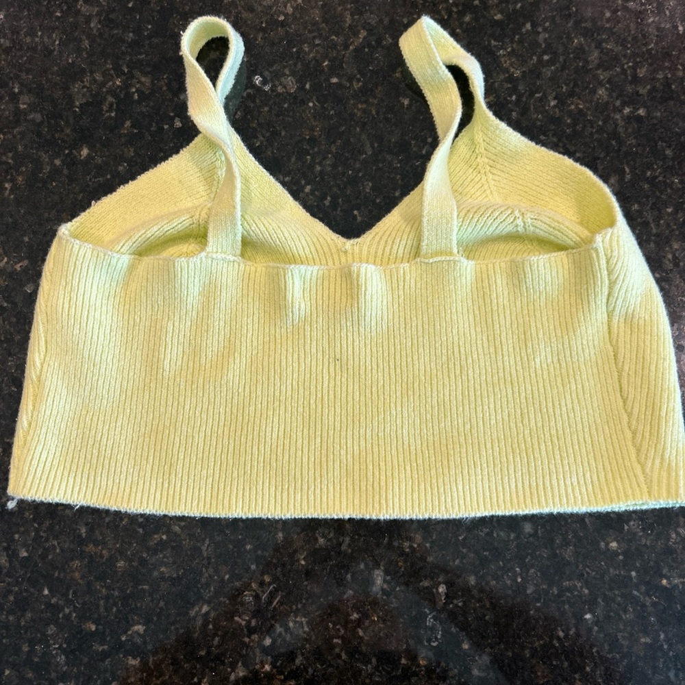 Universal Thread Lime Ribbed Bustier Camisole And… - image 2